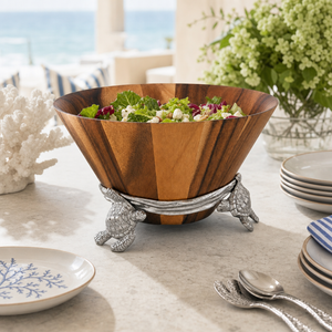 Sea Turtle Wood Salad Bowl 5