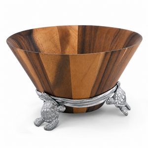 Sea Turtle Wood Salad Bowl 8