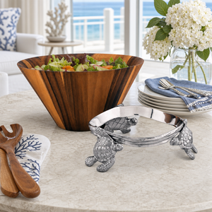 Sea Turtle Wood Salad Bowl 6