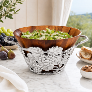 Grape Wood Tall Salad Bowl 4