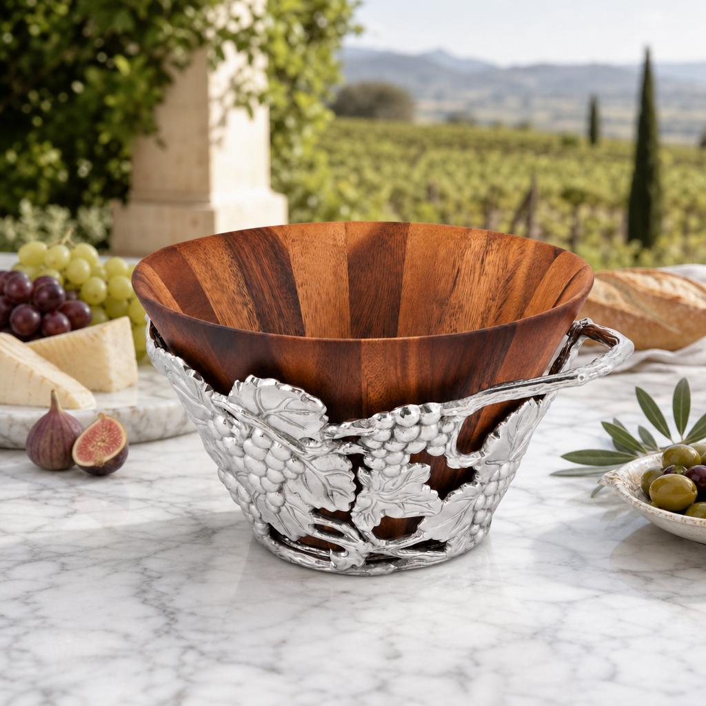 Grape Wood Tall Salad Bowl 5