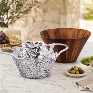 Grape Wood Tall Salad Bowl 6