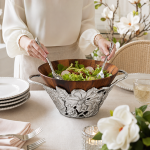 Magnolia Wood Tall Salad Bowl 4