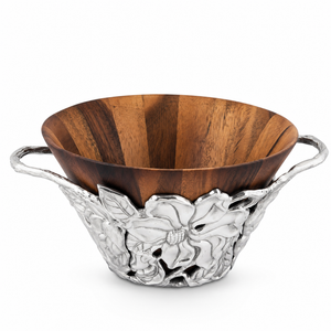 Magnolia Wood Tall Salad Bowl 1