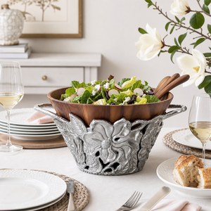 Magnolia Wood Tall Salad Bowl 6