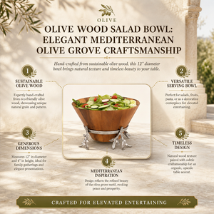 Olive Wood Salad Bowl 16