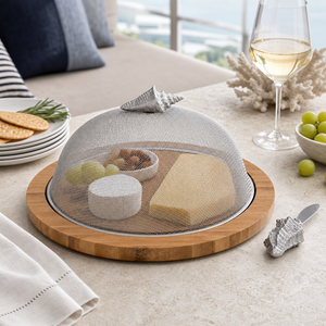 Conch Shell 3 Piece Picnic Cheese Board / Spreader 6