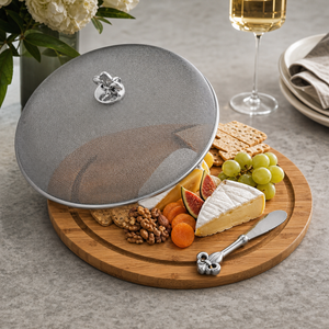 Fleur de Lis 3 Piece Picnic Cheese Board /Spreader 5