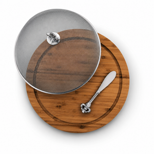 Fleur de Lis 3 Piece Picnic Cheese Board /Spreader 7