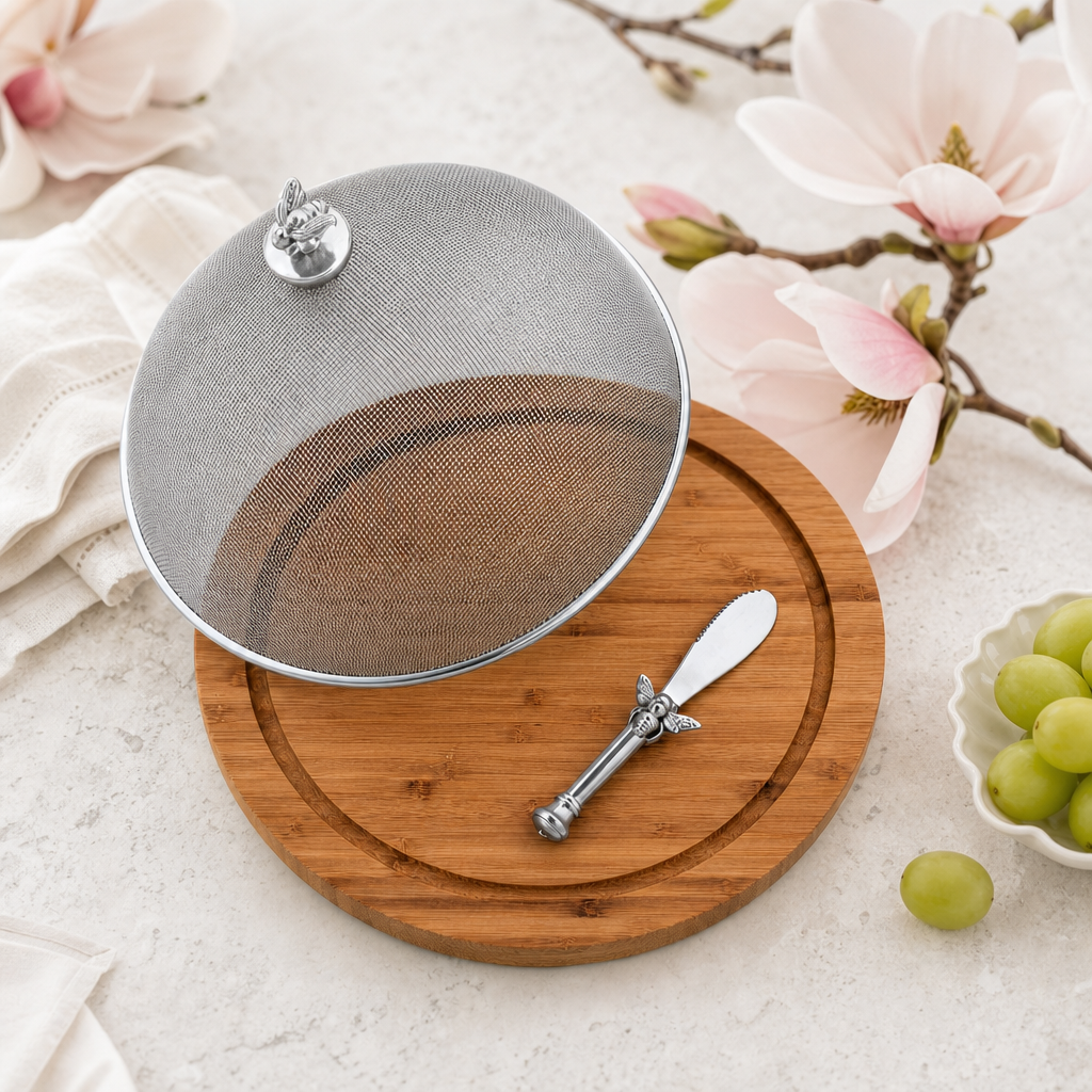 Bee 3 Piece Picnic Cheese Board / Spreader 3