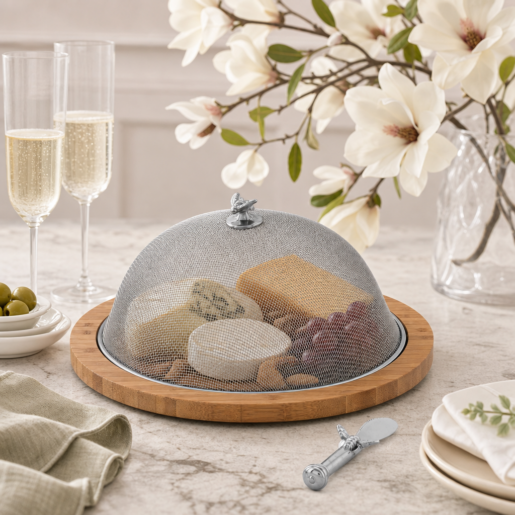 Bee 3 Piece Picnic Cheese Board / Spreader 6