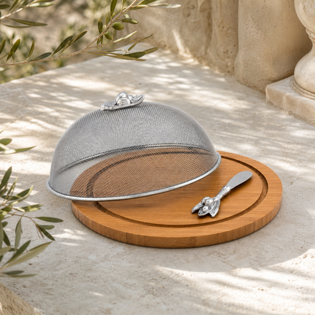 Olive 3 Piece Picnic Cheese Board / Spreader 1
