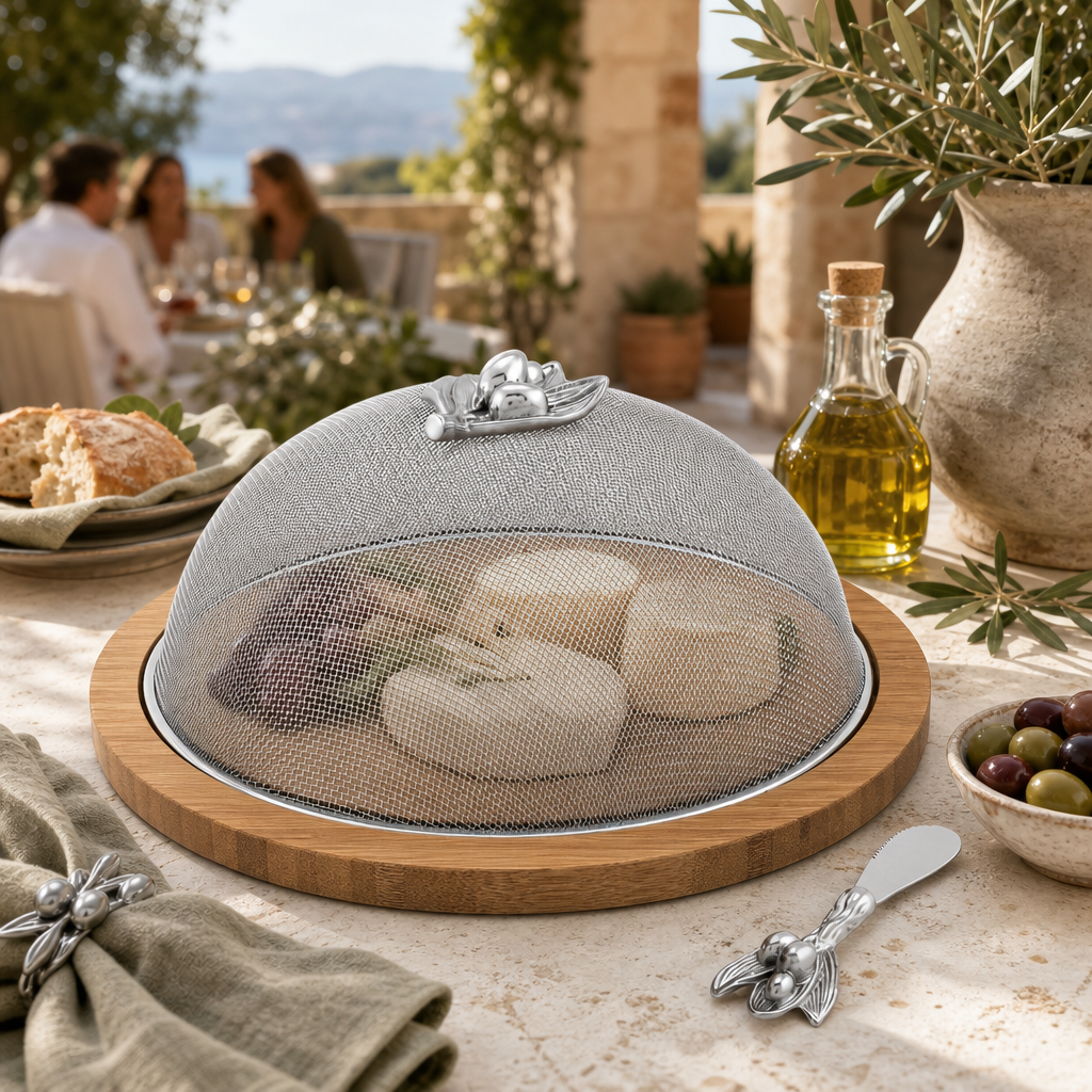 Olive 3 Piece Picnic Cheese Board / Spreader 6