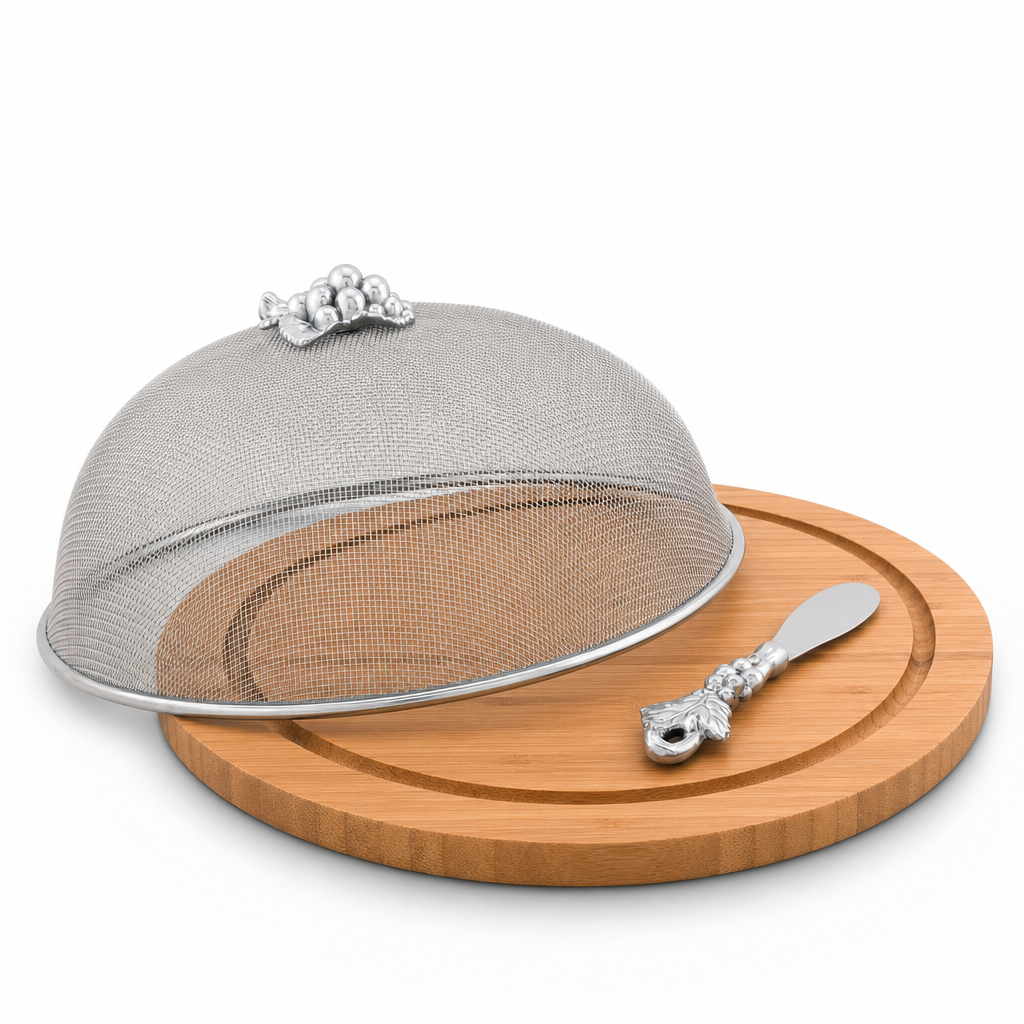 Grape 3 Piece Picnic Cheese Board / Spreader 1