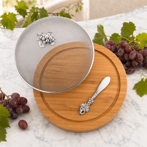 Grape 3 Piece Picnic Cheese Board / Spreader 3