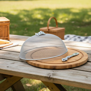Grape 3 Piece Picnic Cheese Board / Spreader 8