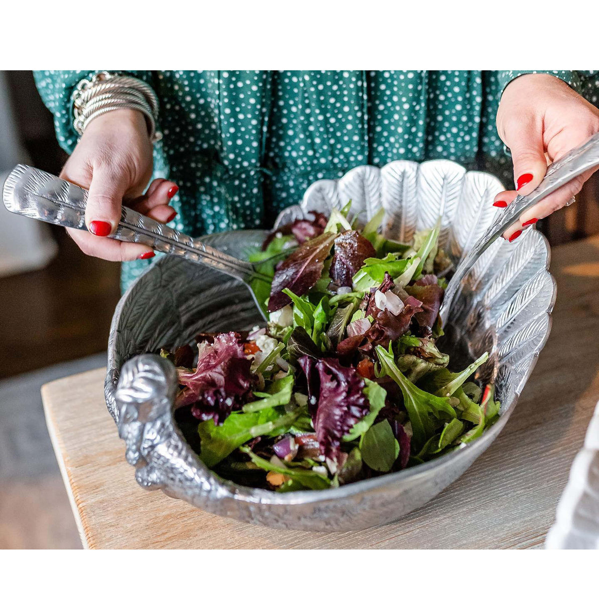 Feather Salad Servers 14