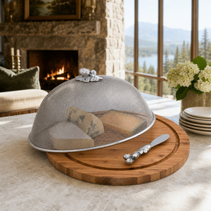 Oak Leaf 3 Piece Picnic Cheese Board / Spreader 6