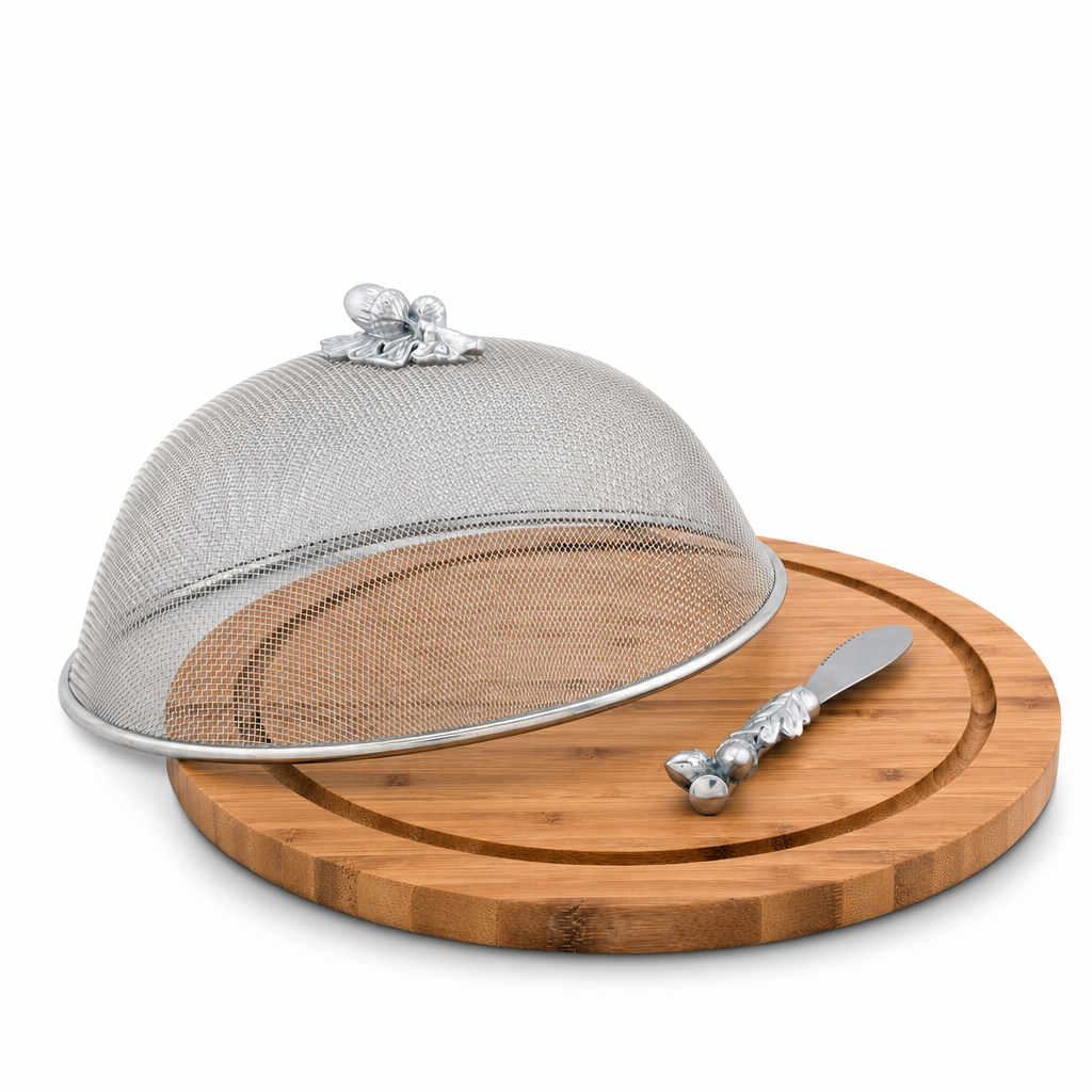Oak Leaf 3 Piece Picnic Cheese Board / Spreader 1