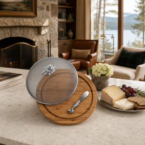 Oak Leaf 3 Piece Picnic Cheese Board / Spreader 7