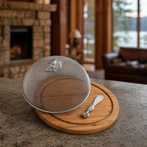 Oak Leaf 3 Piece Picnic Cheese Board / Spreader 3