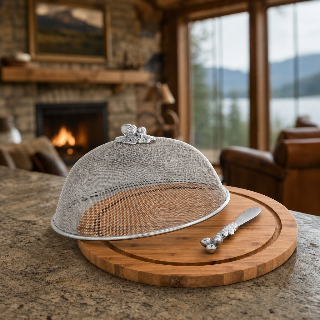 Oak Leaf 3 Piece Picnic Cheese Board / Spreader 9