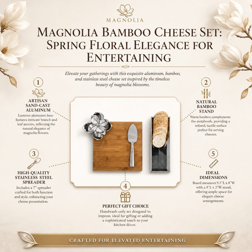 Magnolia Bamboo Cheese Set 13
