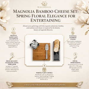 Magnolia Bamboo Cheese Set 13