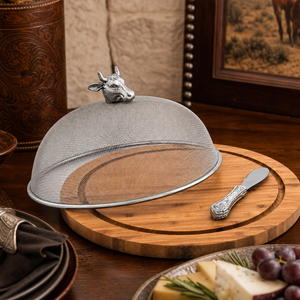 Cow Head 3 Piece Picnic Cheese Board / Spreader 2
