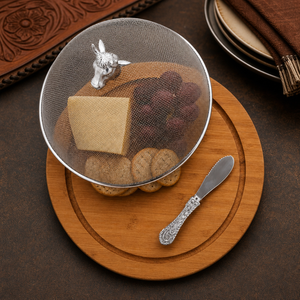 Cow Head 3 Piece Picnic Cheese Board / Spreader 3