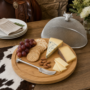 Cow Head 3 Piece Picnic Cheese Board / Spreader 7