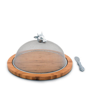 Cow Head 3 Piece Picnic Cheese Board / Spreader 13