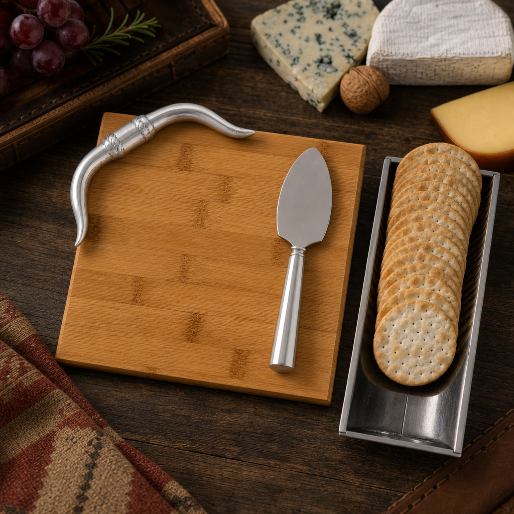 Longhorn Bamboo Cheese Set 1