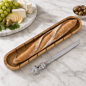 Baguette Board with Grape Bread Knife 5