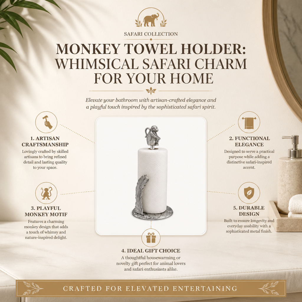 Monkey Towel Holder: Whimsical Safari Charm for Your Home
