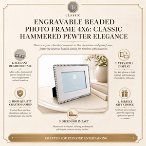 Engravable Beaded Photo Frame 4x6 9