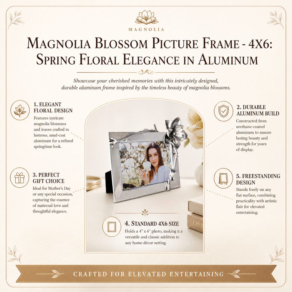 Magnolia Blossom Picture Frame - 4X6 13