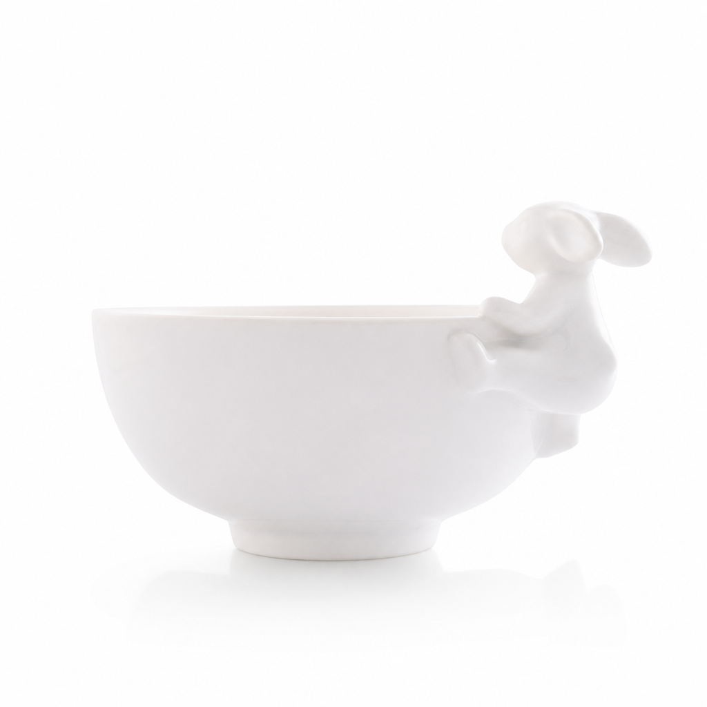Porcelain Climbing Bunny Candy / Dip Bowl 1