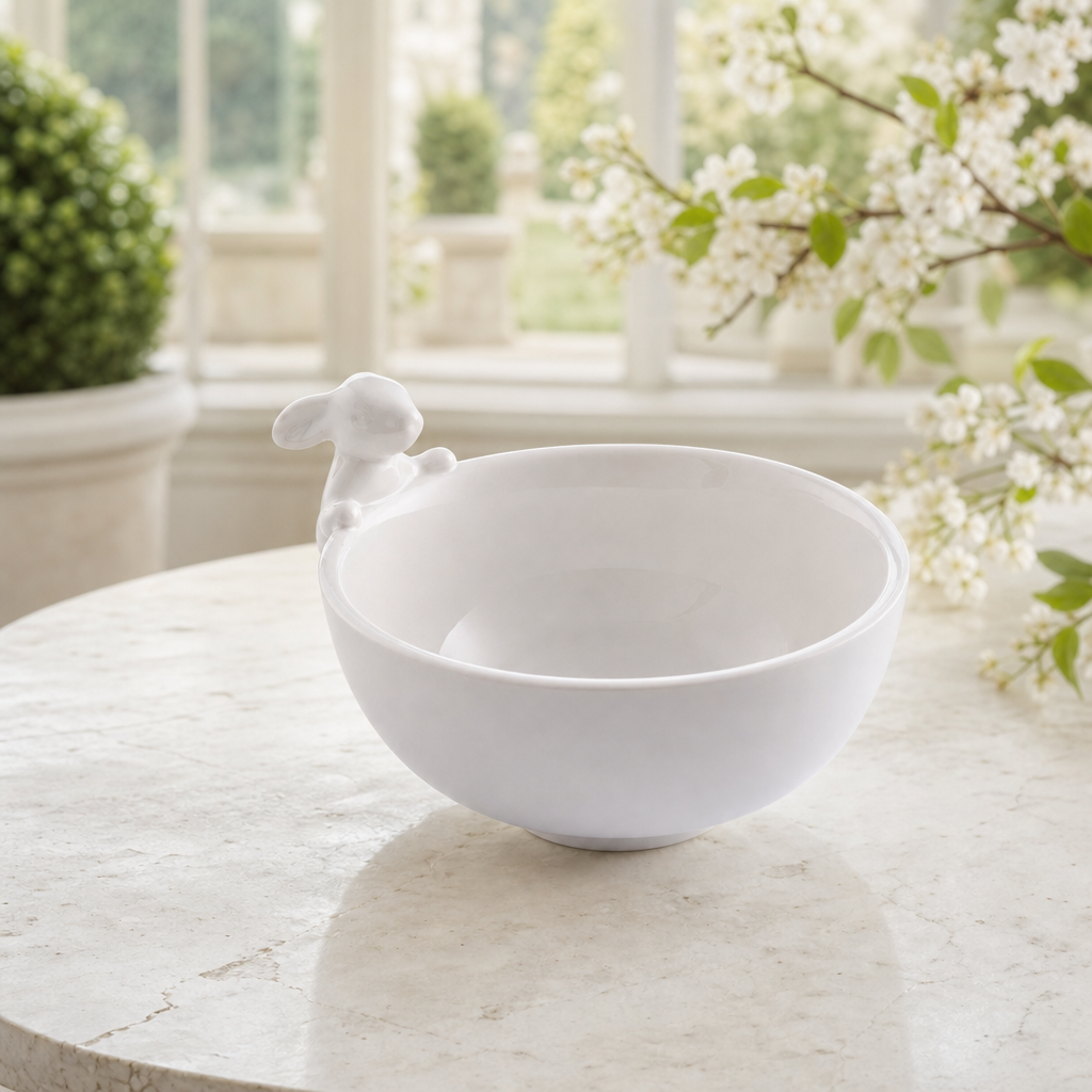 Porcelain Climbing Bunny Candy / Dip Bowl 3