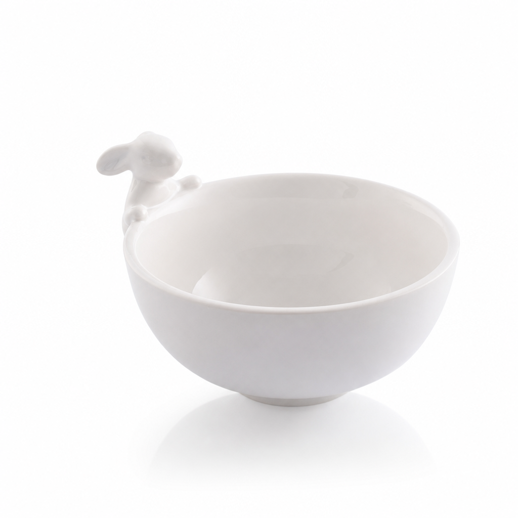 Porcelain Climbing Bunny Candy / Dip Bowl 10