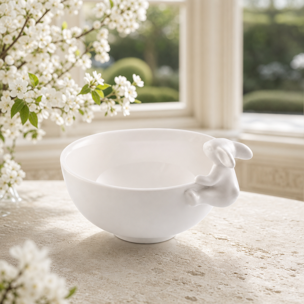 Porcelain Climbing Bunny Candy / Dip Bowl 5