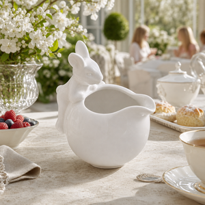 Porcelain Climbing Bunny Creamer 8