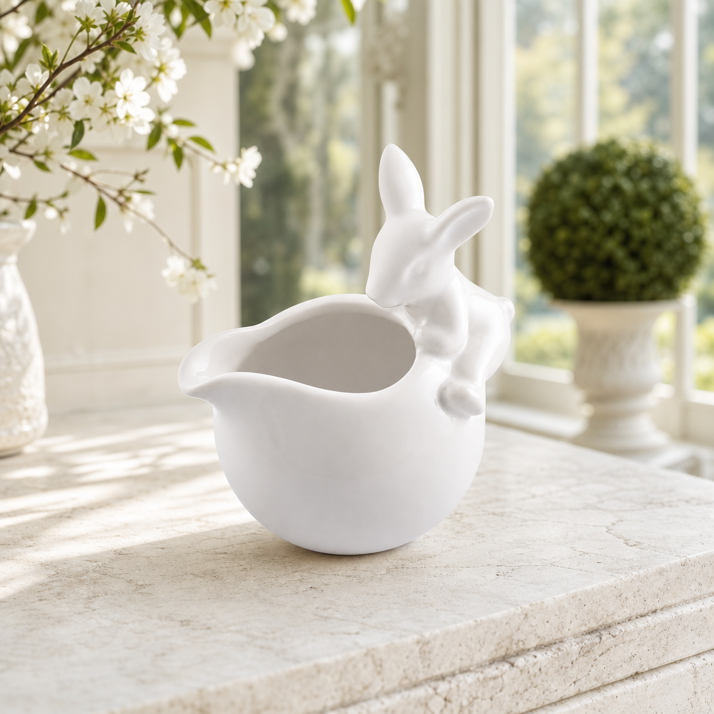 Porcelain Climbing Bunny Creamer 5