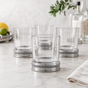 Beaded Bar Glasses Set of 4 6