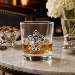 Fleur-de-Lis Bar Glasses Set of 4 5