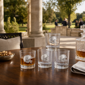 Football Helmet Bar Glasses Set of 4 6