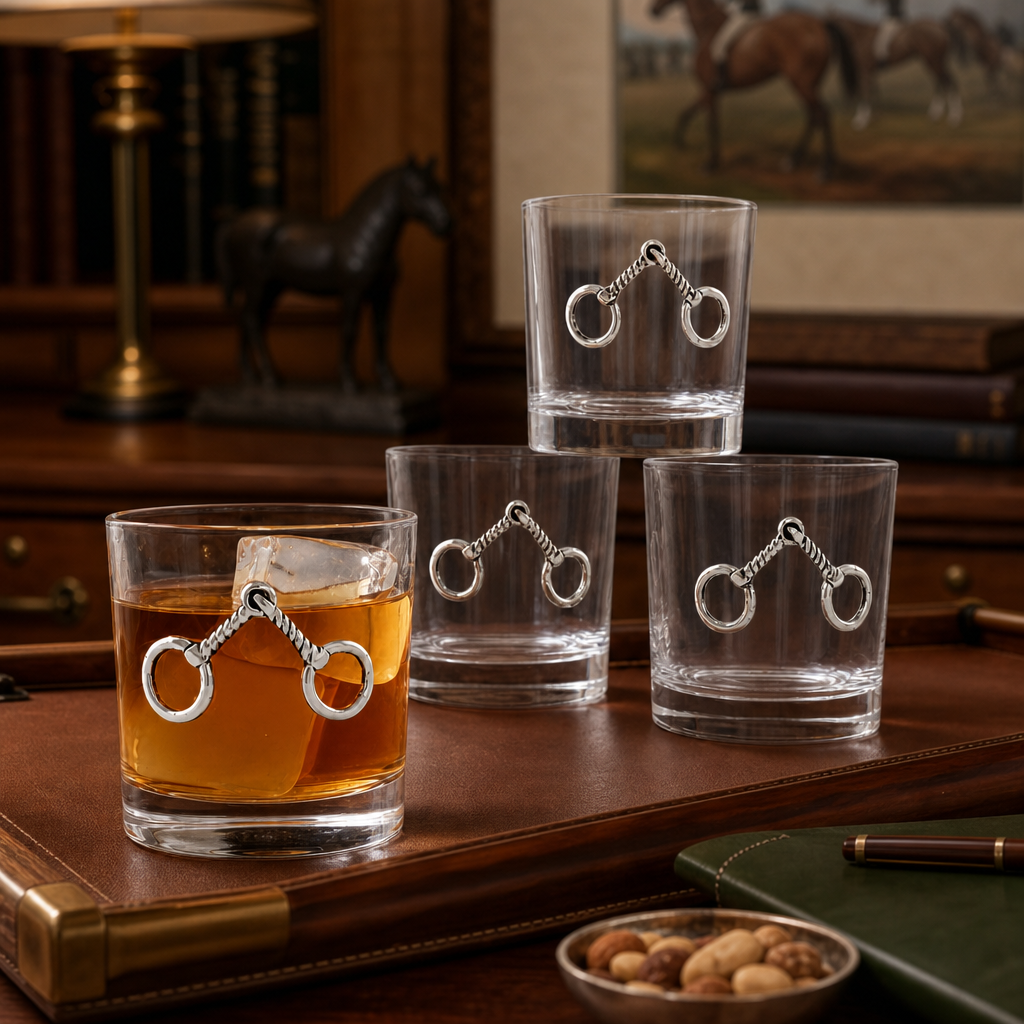 Equestrian Bit Bar Glasses Set of 4 6