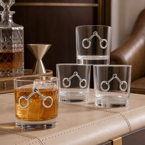 Equestrian Bit Bar Glasses Set of 4 2