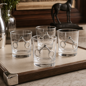 Equestrian Bit Bar Glasses Set of 4 3