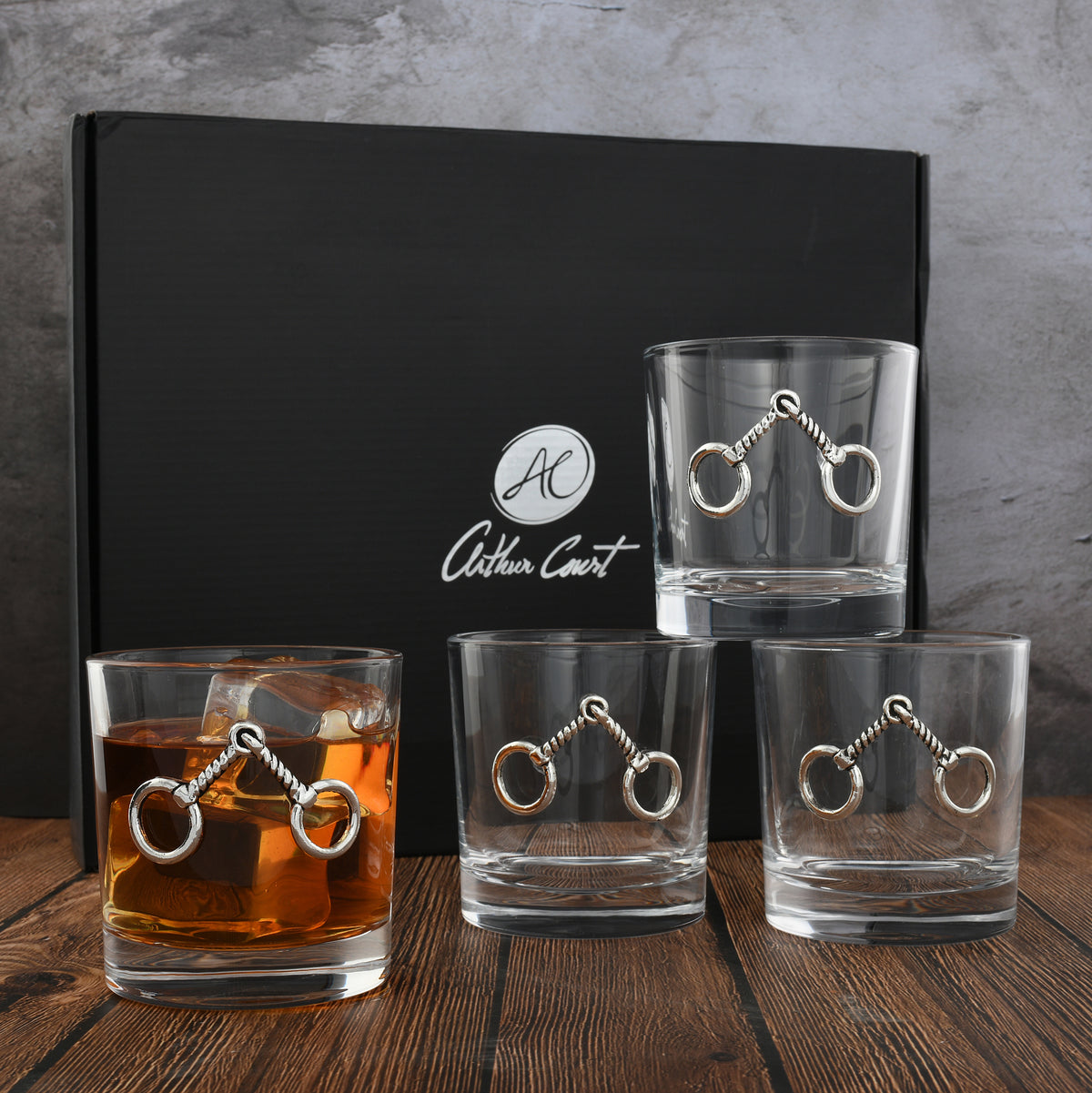 Equestrian Bit Bar Glasses Set of 4 10